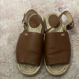 Michael Kors Tan Leather Sandals